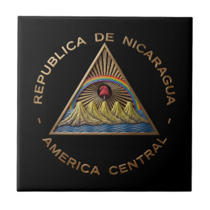 Nicaragua land vlag symbool embleem wapen schild e tegeltje