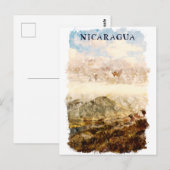 Nicaragua landschap Waterverf reizen Briefkaart (Voorkant / Achterkant)