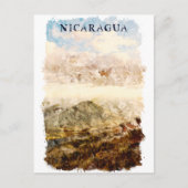 Nicaragua landschap Waterverf reizen Briefkaart (Voorkant)