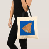 Nicaragua Map Bag Tote Bag (Voorkant (product))