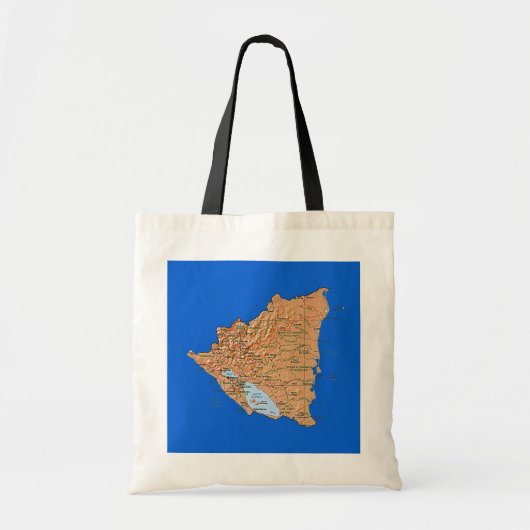 Nicaragua Map Bag Tote Bag (Voorkant)