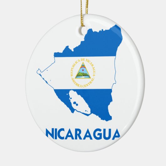 NICARAGUA MAP KERAMISCH ORNAMENT (Links)