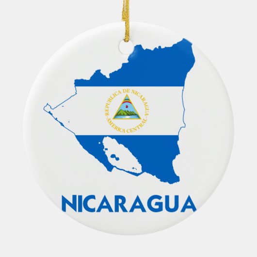 NICARAGUA MAP KERAMISCH ORNAMENT (Achterkant)