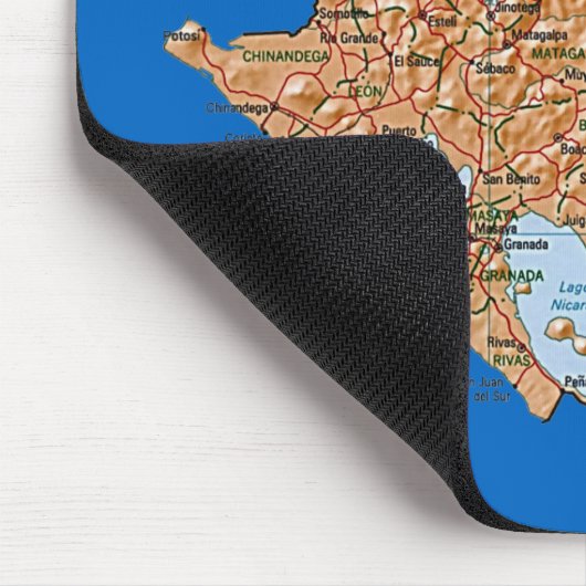 Nicaragua Map Mousepad Muismat (Hoek)