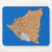 Nicaragua Map Mousepad Muismat (Voorkant)