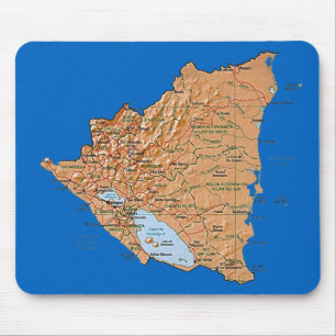 Nicaragua Map Mousepad Muismat