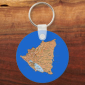 Nicaragua Map Sleutelhanger (Voorkant)