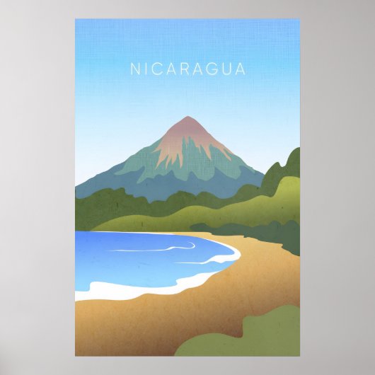 Nicaragua Minimaal Reisposter Poster (Voorkant)