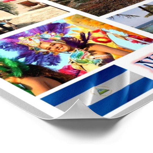 Nicaragua - Mosaic - Poster (Hoek)