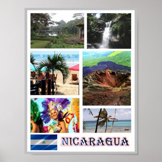 Nicaragua - Mosaic - Poster (Voorkant)
