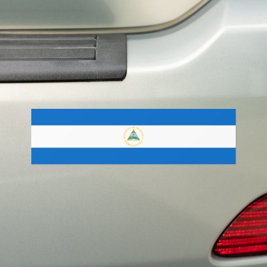 Nicaragua/Nicaraguaanse vlag Bumpersticker (Op auto)