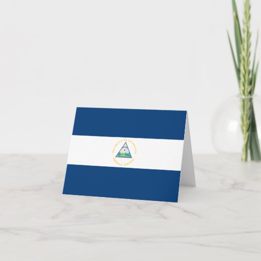 Nicaragua (Nicaraguan) Vlag Kaart (Voorkant)