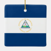 Nicaragua (Nicaraguan) Vlag Keramisch Ornament (Achterkant)