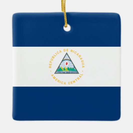 Nicaragua (Nicaraguan) Vlag Keramisch Ornament (Voorkant)