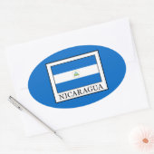 Nicaragua Ovale Sticker (Envelop)