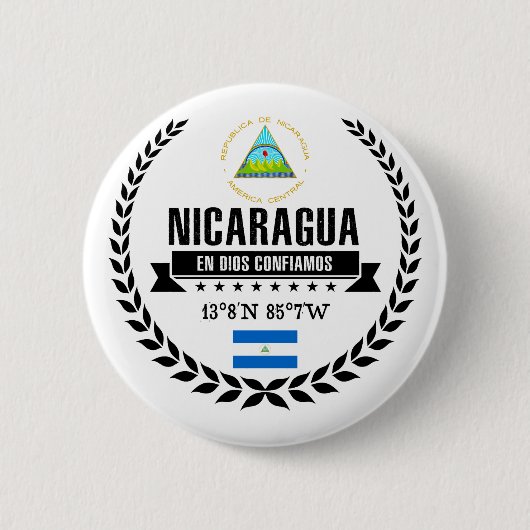 Nicaragua Ronde Button 5,7 Cm (Voorkant)