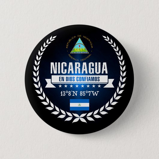 Nicaragua Ronde Button 5,7 Cm (Voorkant)