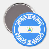 Nicaragua Round Emblem Magneet (Voorkant / Achterkant)