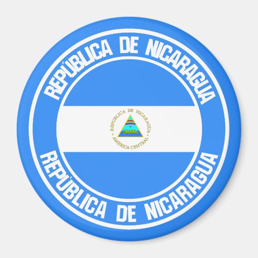 Nicaragua Round Emblem Magneet (Voorkant)