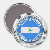 Nicaragua Round Emblem Magneet (Voorkant / Achterkant)
