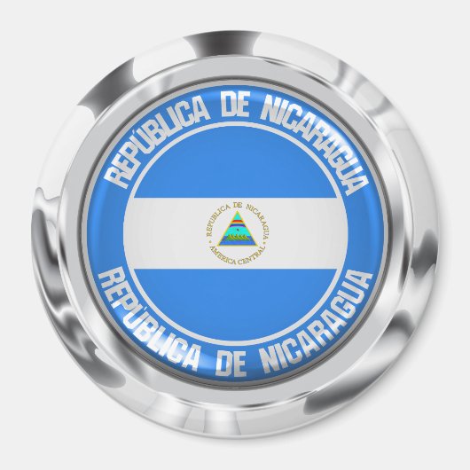 Nicaragua Round Emblem Magneet (Voorkant)