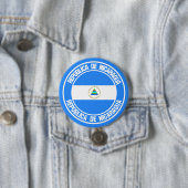 Nicaragua Round Emblem Ronde Button 7,6 Cm (In situ)