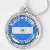 Nicaragua Round Emblem Sleutelhanger (Voorkant)