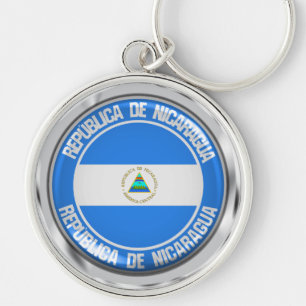 Nicaragua Round Emblem Sleutelhanger