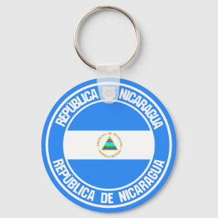 Nicaragua Round Emblem Sleutelhanger