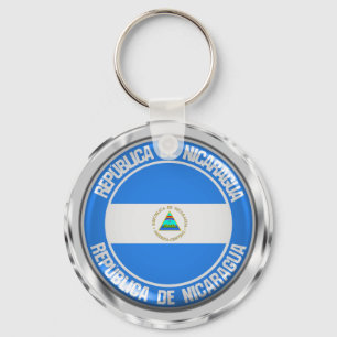 Nicaragua Round Emblem Sleutelhanger
