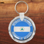 Nicaragua Round Emblem Sleutelhanger (Voorkant)