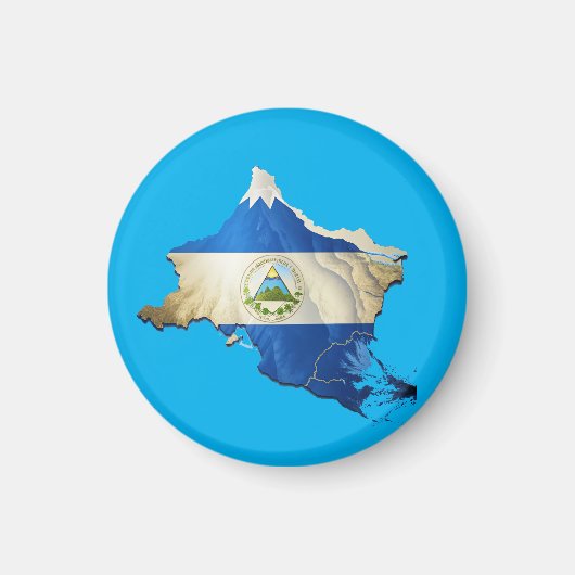 Nicaragua stylist kaart magneet (Voorkant)