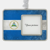 Nicaragua Verzilverd Omlijst Ornament (Voorkant)