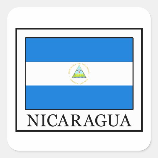 Nicaragua Vierkante Sticker (Voorkant)