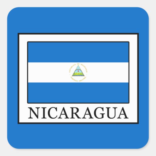 Nicaragua Vierkante Sticker (Voorkant)