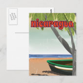Nicaragua vintage-poster. briefkaart (Voorkant / Achterkant)