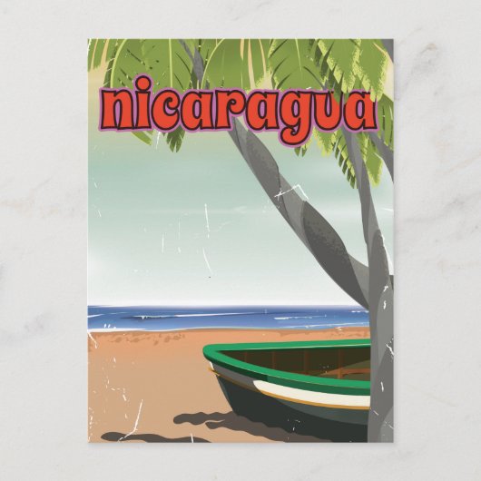 Nicaragua vintage reisposter. briefkaart (Voorkant)