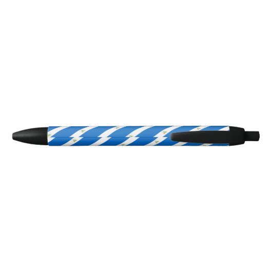 Nicaragua Vlag Balpen Zwarte Inkt Pen (Achterkant)