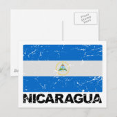 Nicaragua  vlag briefkaart (Voorkant / Achterkant)