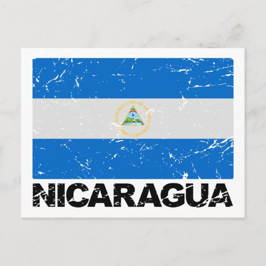 Nicaragua  vlag briefkaart (Voorkant)