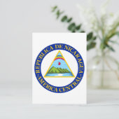 NICARAGUA - vlag/embleem/wapen/symbool Briefkaart (Staand voorkant)