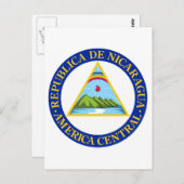NICARAGUA - vlag/embleem/wapen/symbool Briefkaart (Voorkant / Achterkant)