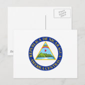 NICARAGUA - vlag/embleem/wapen/symbool Briefkaart (Voorkant / Achterkant)