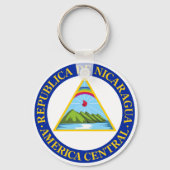 NICARAGUA - vlag/embleem/wapen/symbool Sleutelhanger (Voorkant)