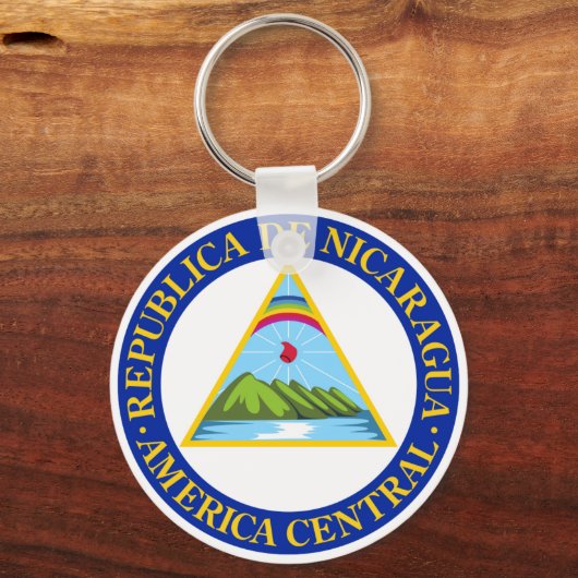 NICARAGUA - vlag/embleem/wapen/symbool Sleutelhanger (Voorkant)