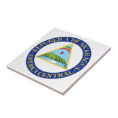 NICARAGUA - vlag/embleem/wapen/symbool Tegeltje (Zijkant)