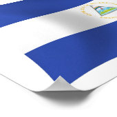 Nicaragua Vlag Poster Print (Hoek)