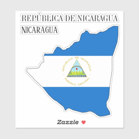 Nicaragua-vlag Sticker (Vel)