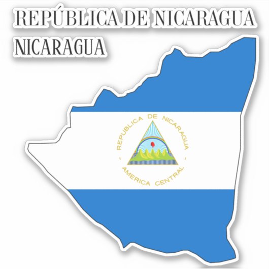 Nicaragua-vlag Sticker (Voorkant)