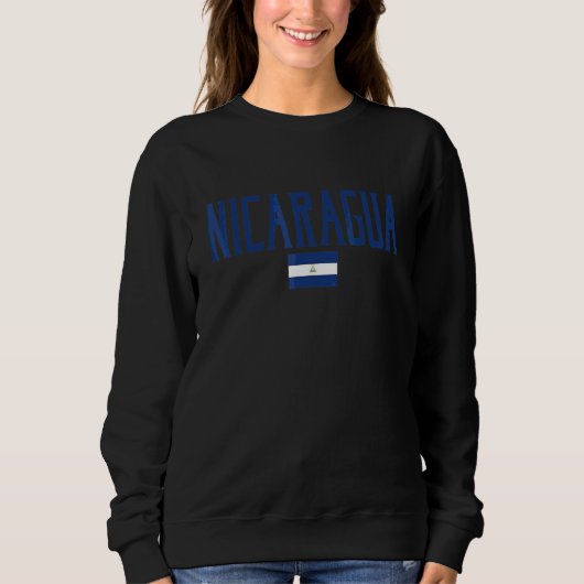 Nicaragua Vlag Vintage Tekst 1 Trui (Voorkant)